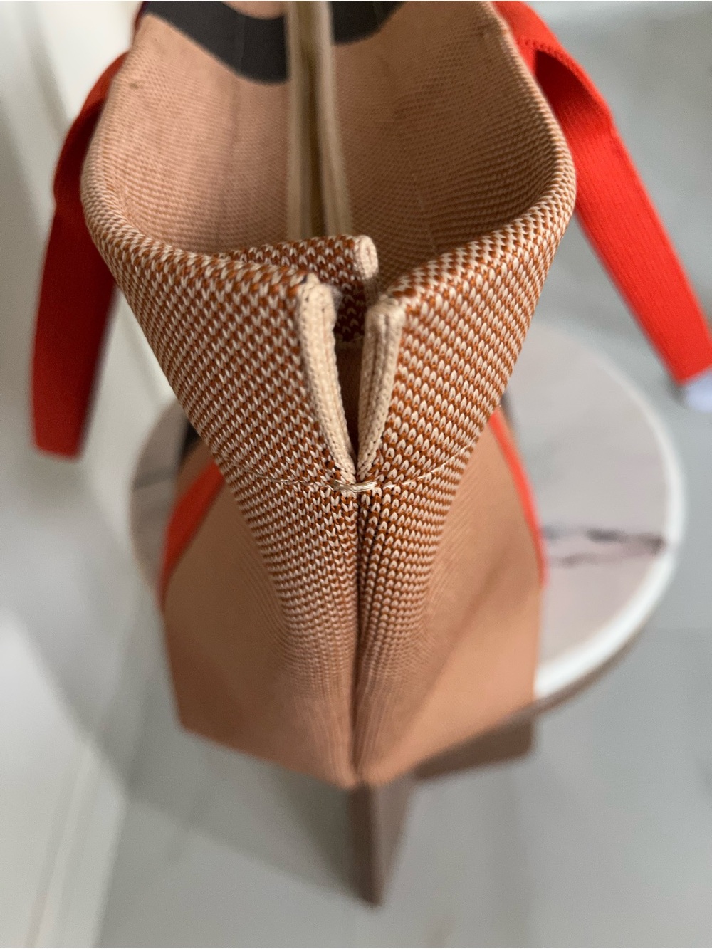 Rothy’s classic Tote Bag with Red Straps and Stripe - Picture 10 of 16
